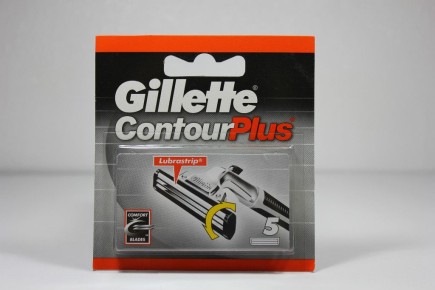 GILLETTE CONTOUR PLUS CARD X5 LAMETTE LAME DI RICAMBIO PER RASOIO DA BARBA Gillette 300008 Lamette per rasoi da uomo