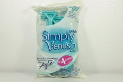 GILLETTE SIMPLY VENUS 2 RASOIO 4+4 DEPILAZIONE 2 LAME CON STRISCIA LUBRIFICANTE Gillette 300031 Rasoi manuali e lamette