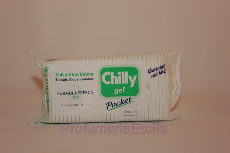 CHILLY POCKET GEL FORMULA FRESCA Salviette Igiene Intima