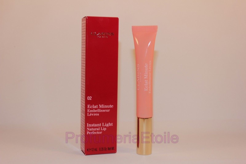 CLARINS ECLAT MINUTE EMBELLISSEUR LEVRES N02 APRICOT SHIMMER rimpolpante labbra