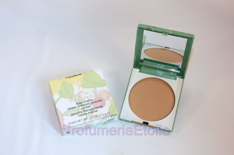 CLINIQUE STAY-MATTE SHEER PRESSED POWDER N.17 GOLDEN Cipria compatta opacizzante