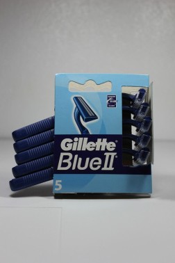 GILLETTE RASIO BARBA BLUE II Radi e Getta x 5 pezzi Gillette 300025 Lamette per rasoi da uomo