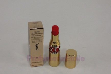 YSL ROUGE VOLUPTE SHINE OIL IN STICK N.46 ORANGE PERFECTO Rossetto Brillante YSL, Yves Saint Laurent 740940/046 Make up