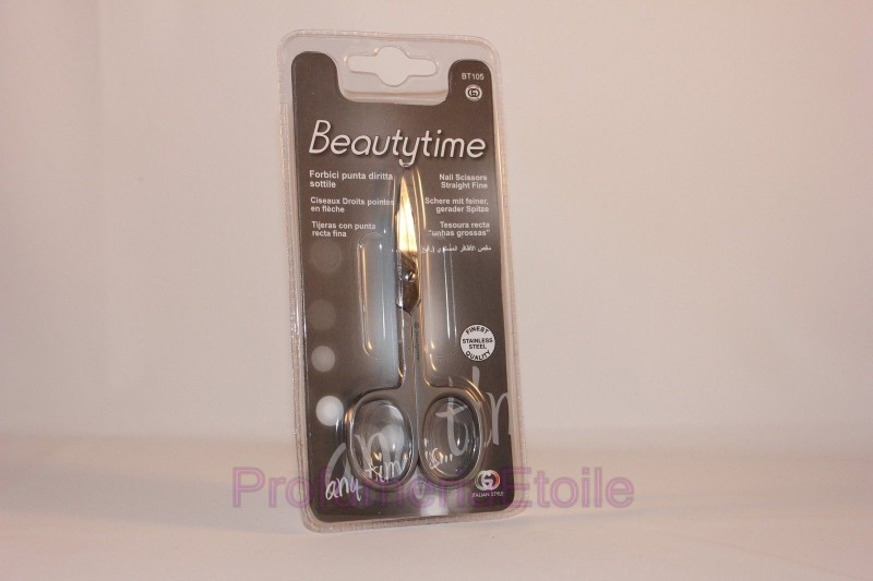 BEAUTYTIME FORBICI ACCIAIO PUNTA DRITTA SOTTILE 105