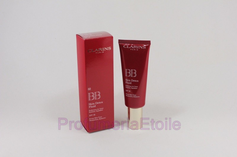CLARINS BB SKIN DETOX FLUID SPF25 N.02 MEDIUM Crema Perfezionatrice di Colorito