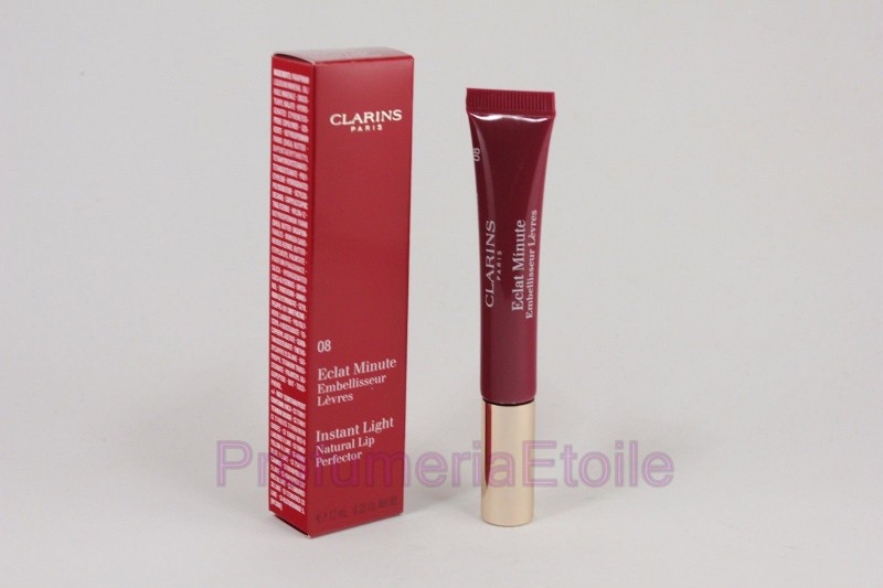 CLARINS ECLAT MINUTE EMBELLISSEUR LEVRES N.08 PLUM SHIMMER  rimpolpante labbra