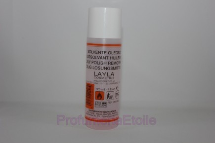 LAYLA SOLVENTE OLEOSO RIMUOVE SMALTO RISPETTO PER L'UNGHIA 125ML  Layla 840014 Solventi