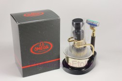 Omega Set Da Barba In Pura Setola Con Ciotola E Rasoio 3 Lame Art. M1126.12 Omega 498055 Pennelli e ciotole rasatura