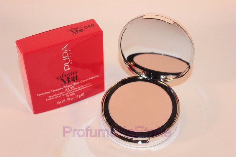 PUPA EXTREME MATT N.040 NATURAL BEIGE Fondotinta Compatto SPF 20  OIL FREE