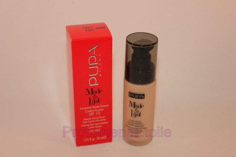 PUPA MADE TO LAST FOUNDATION N.040 MEDIUM BEIGE Fondotinta Tenuta Estrema