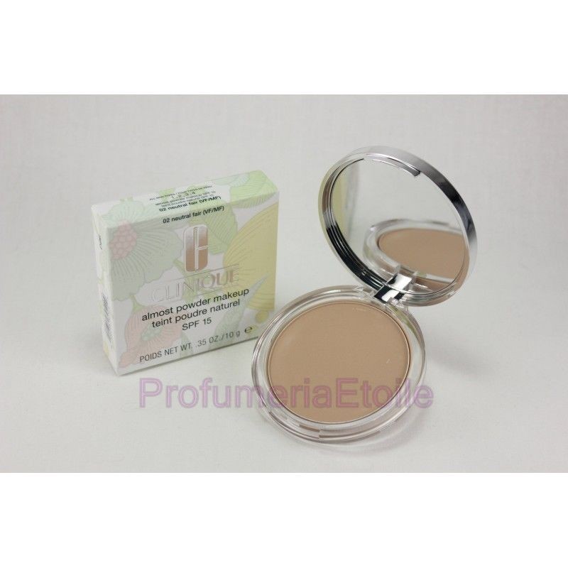 CLINIQUE ALMOST POWDER MAKEUP  SPF15 N.02 NEUTRAL F. Fondotinta Polvere Naturale