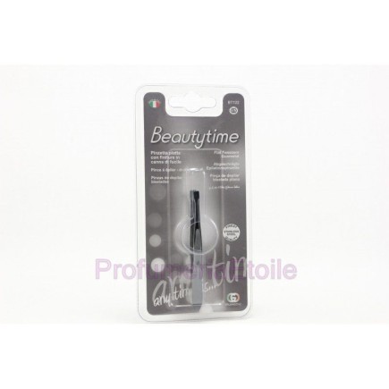 BEAUTYTIME PINZETTA PIATTA BT122 CON FINITURE IN CANNA DI FUCILE Beautytime 810351 Pinzette