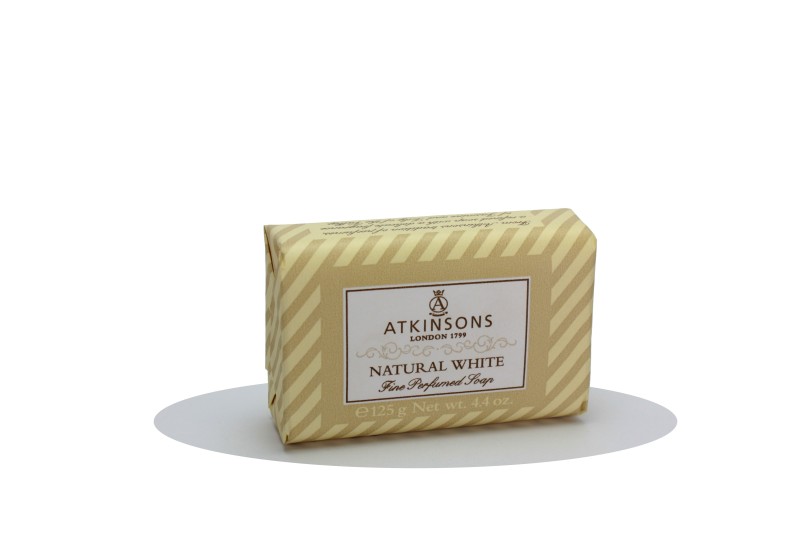 ATKINSONS FINE PERFUMED SOAP NATURAL WHITE 125GR. Sapone profumato