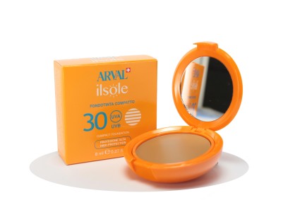 ARVAL IL SOLE FONDOTINTA COMPATTO N°03 SPF 30 8 ML BASE TRUCCO E FILTRO SOLARE Arval 020964/003 Fondotinta