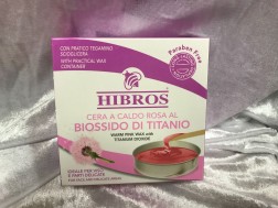 HIBROS CERA A CALDO ROSA AL BIOSSIDO DI TITANIO 60ML COMPLETO DI TEGAMINO Hibros 370028 Ceretta