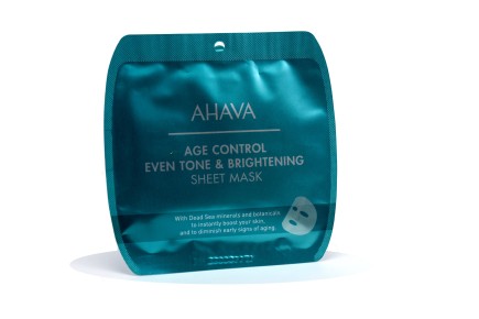 AHAVA AGE CONTROL EVEN TONE & BRIGHTENING SHEET MASK 17GR. Maschera antirughe Ahava 892016 Maschere e peeling