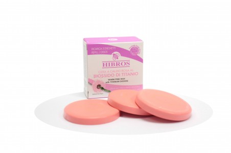 HIBROS CERA A CALDO ROSA AL BIOSSIDO DI TITANIO 60ML RICARICA Hibros 370027 Ceretta