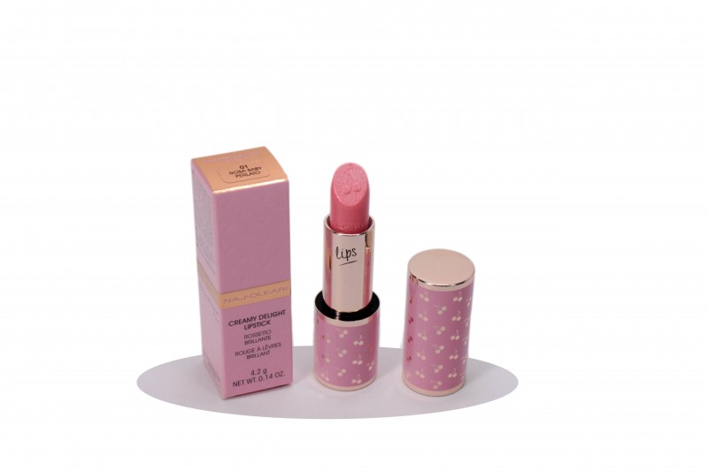 NAJ OLEARI CREAMY DELIGHT LIPSTICK  N.01 ROSA BABY PERLATO Rossetto brillante