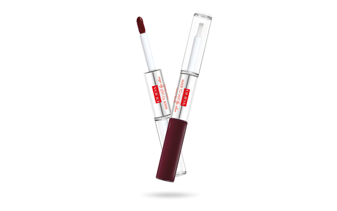 PUPA MADE TO LAST LIP DUO N.017 RED WINE Rossetto Liquido Colore & Top Coat