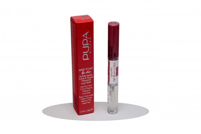PUPA MADE TO LAST LIP DUO N.016 HOT PINK Rossetto Liquido Colore & Top Coat