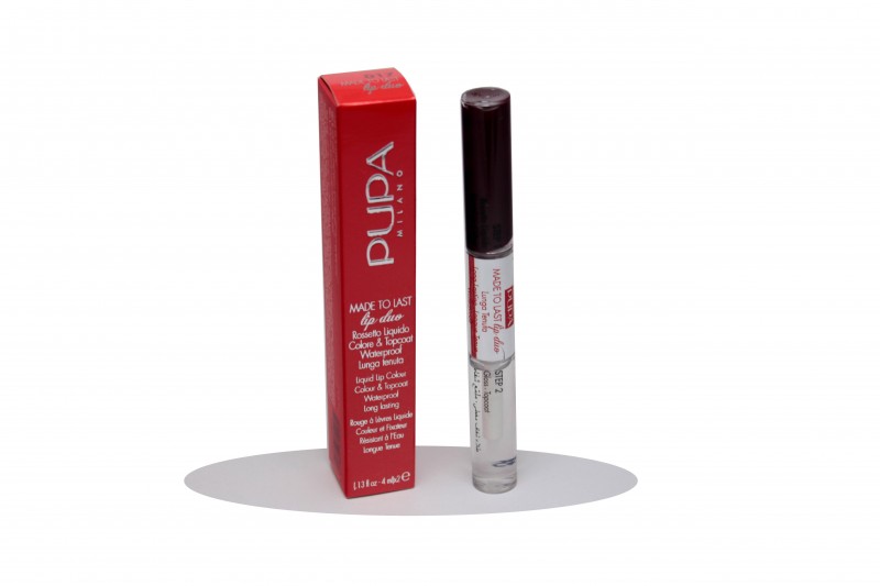 PUPA MADE TO LAST LIP DUO N.017 RED WINE Rossetto Liquido Colore & Top Coat