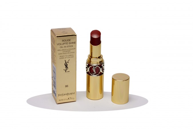 Ysl Rouge Volupte Shine Oil In Stick N.86 Mauve Cuir Rossetto Labbra