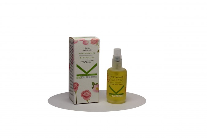 KALODERMA OLIO INDIANO PURIFICANTE BIOLOGICO ESTRATTO DI ROSA 50ml PUNTI NERI Kaloderma 705005 Cosmetici viso e corpo