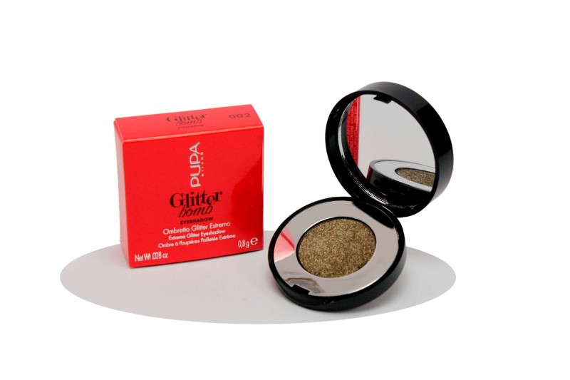 Pupa Glitter Bomb Eyeshadow Ombretto Occhi Glitter Estremo N002 Fancy Brown