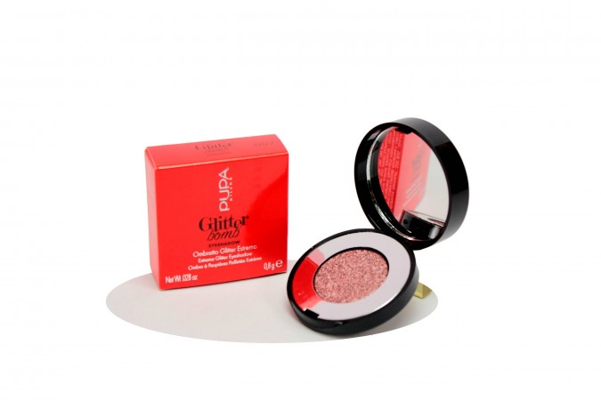 Pupa Glitter Bomb Eyeshadow Ombretto Occhi Glitter Estremo N007 Sparkling Rose