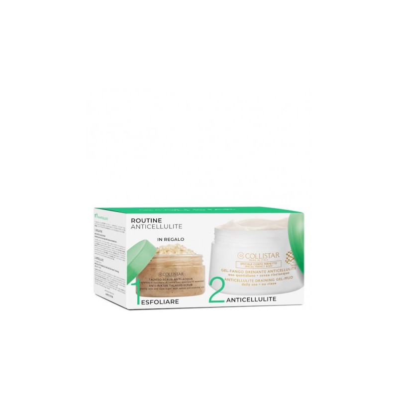 COLLISTAR KIT GEL-FANGO DRENANTE ANTICELLULITE 400ML+TALASSO-SCRUB ANTI-ACQUA