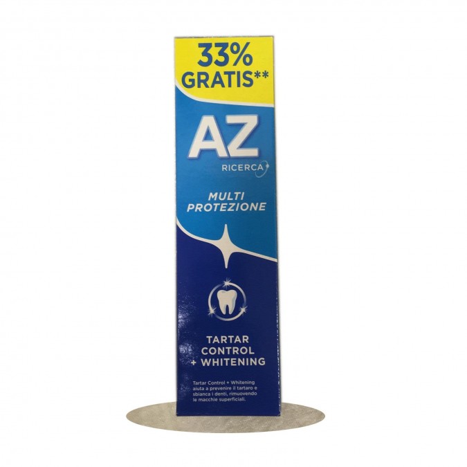 DENTIFRICIO AZ TARTAR CONTROL E WHITENING multi protezione 75ml DENTI BIANCHI