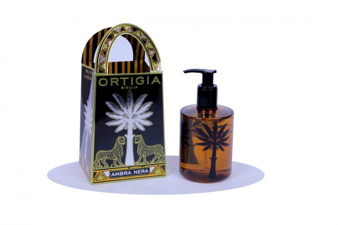 Ortigia Sicilia Ambra Nera Sapone Liquido Glicerina per le Mani 300ml Hand Soap