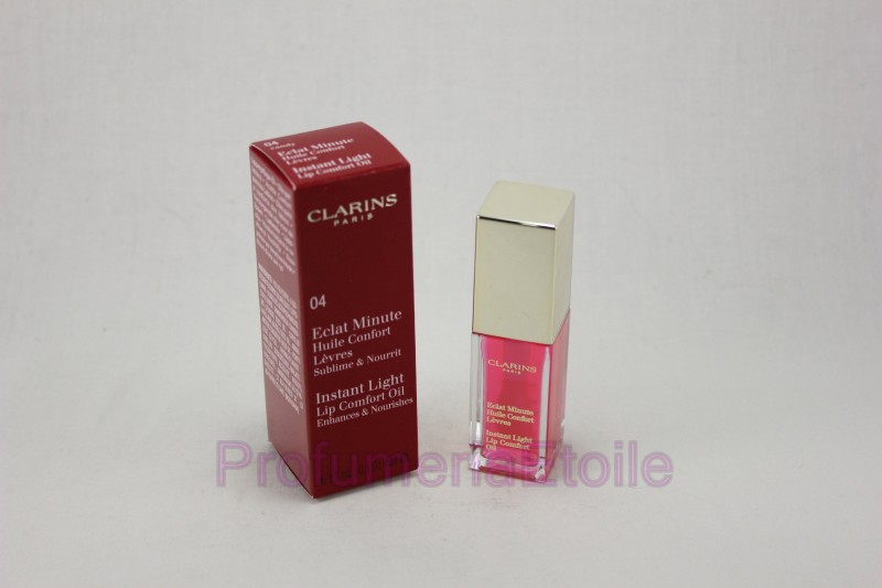Clarins Eclat Minute Huile Confort Levres N.04 Candy Olio Per Labbra Nutrite