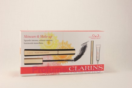 Confezione Clarins Mascara Wonder Perfect+Gel Contour Yeux+Eclat Minute Pinceau Clarins 066797/001 Make up